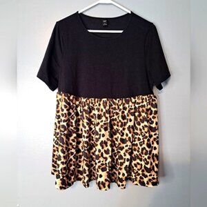 🌈Shein blouse Size 0x. Cheetah print